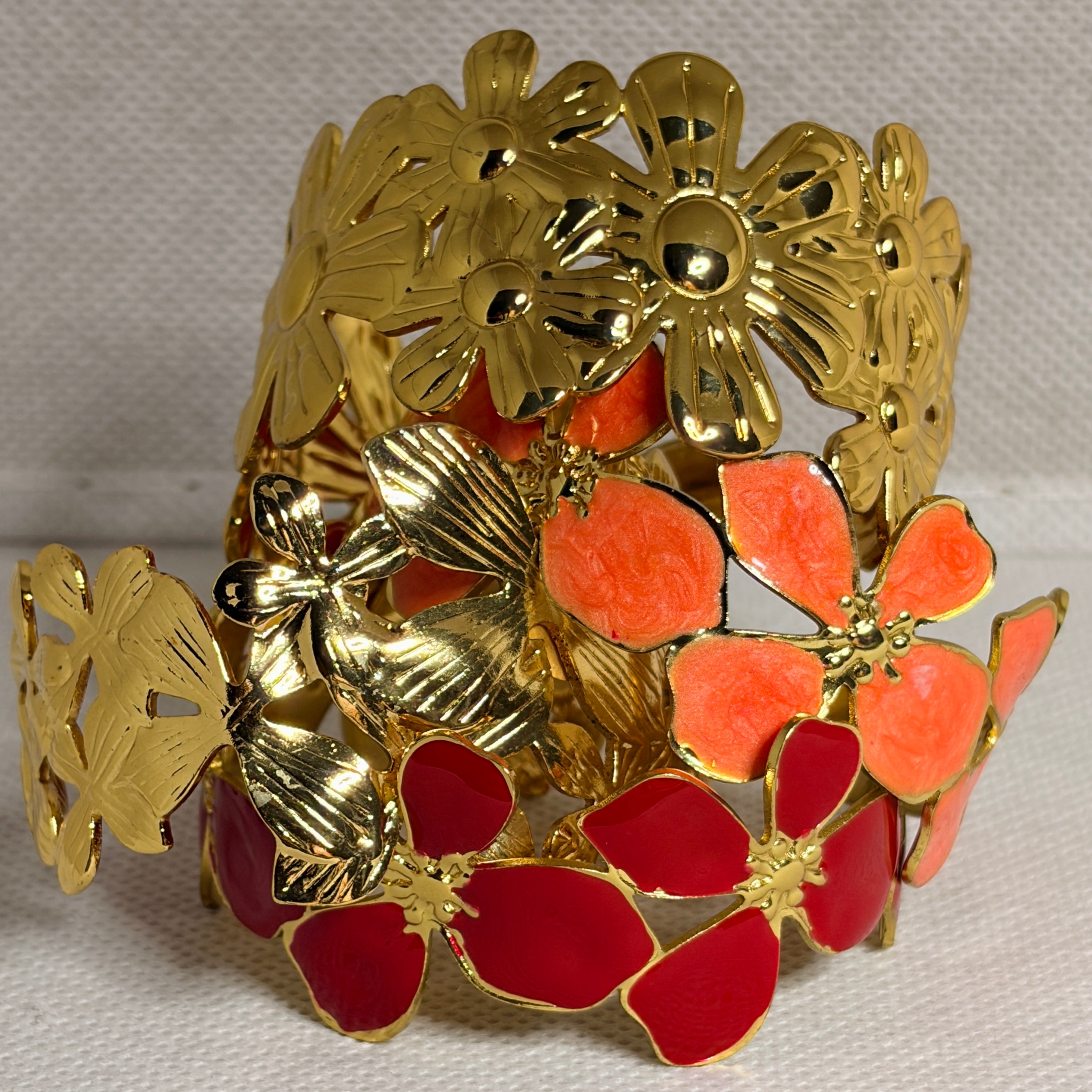 Pulsera rígida flor