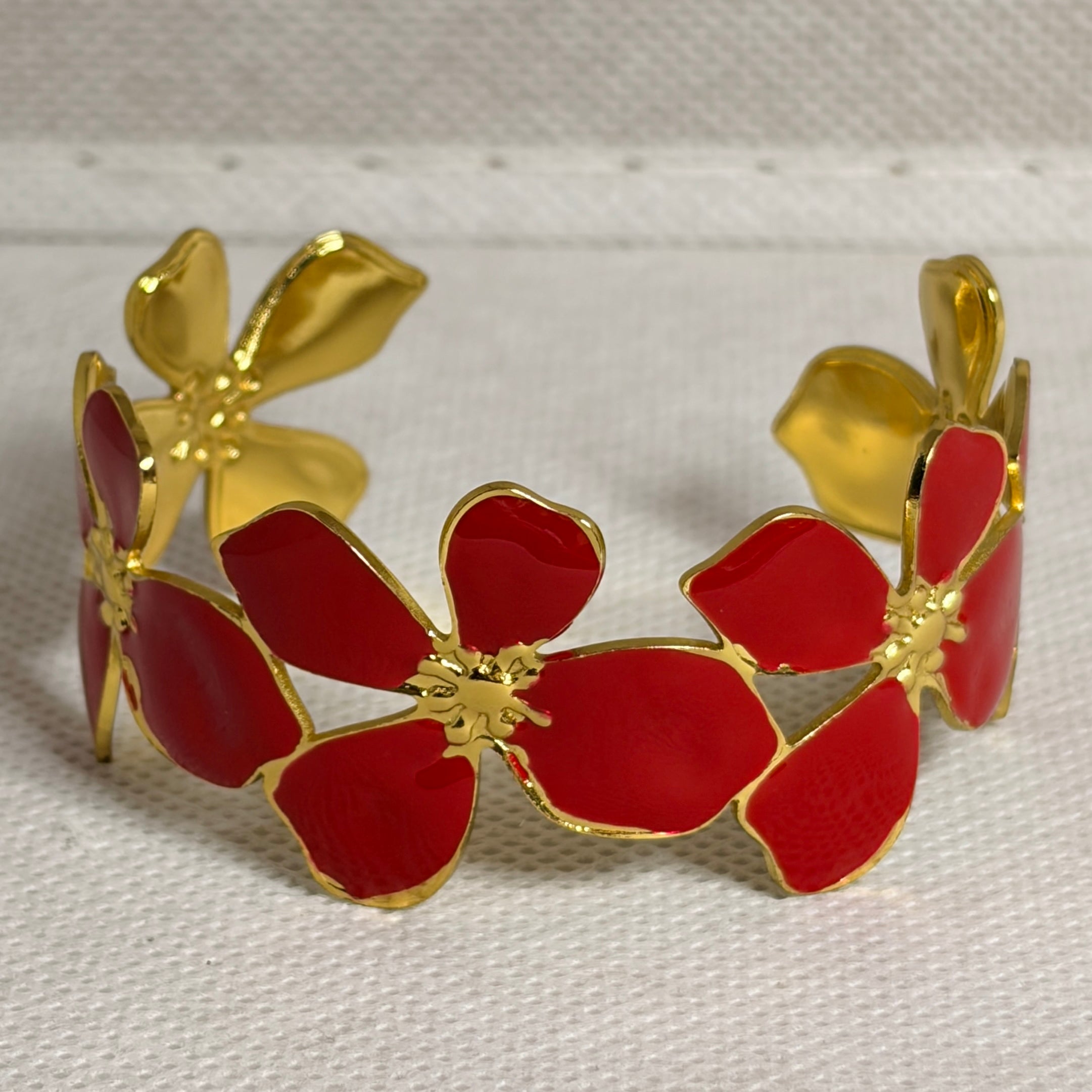 Pulsera rígida flor
