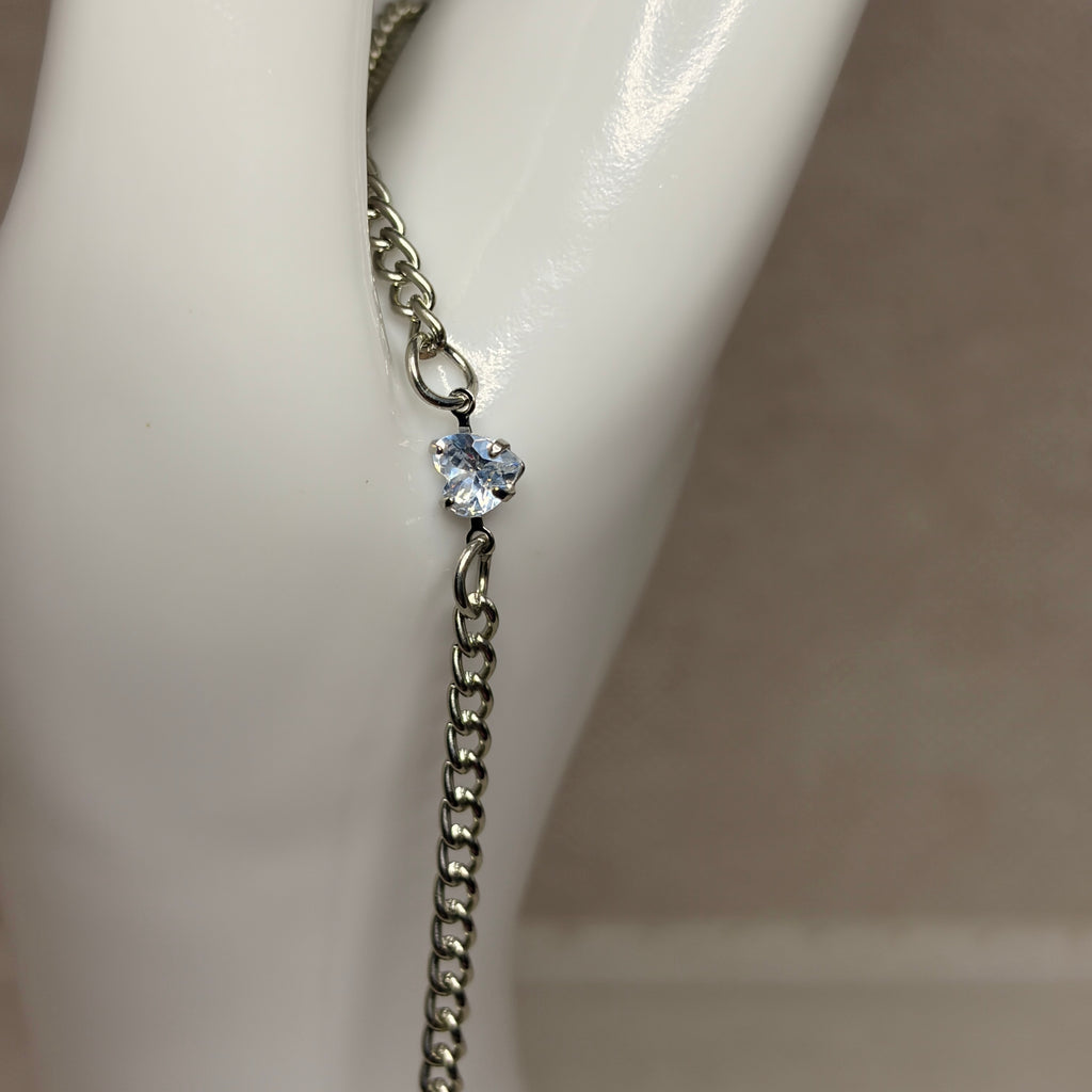 Pulsera zirconia en forma de corazón
