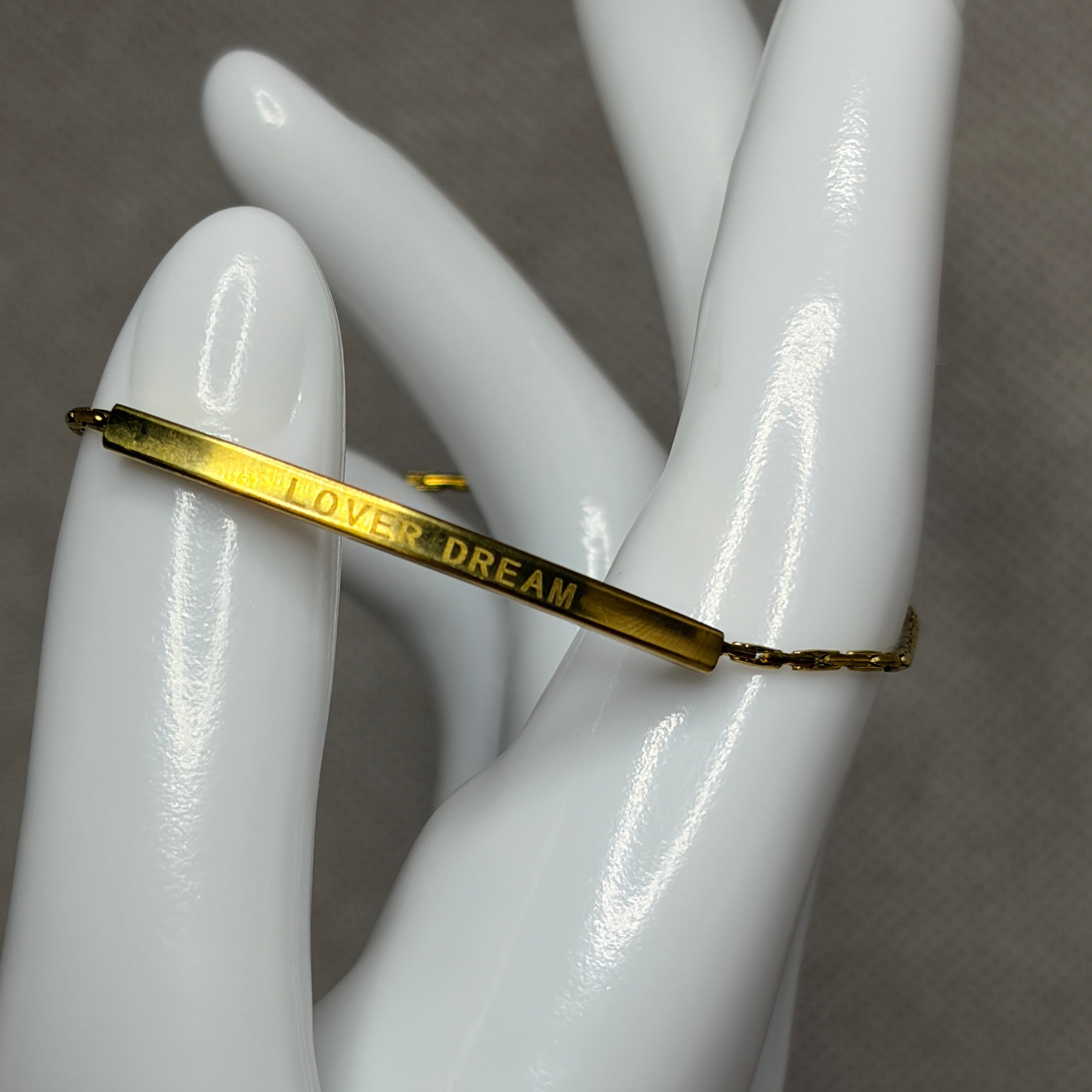Pulsera con placa "Lover dream" ajustable