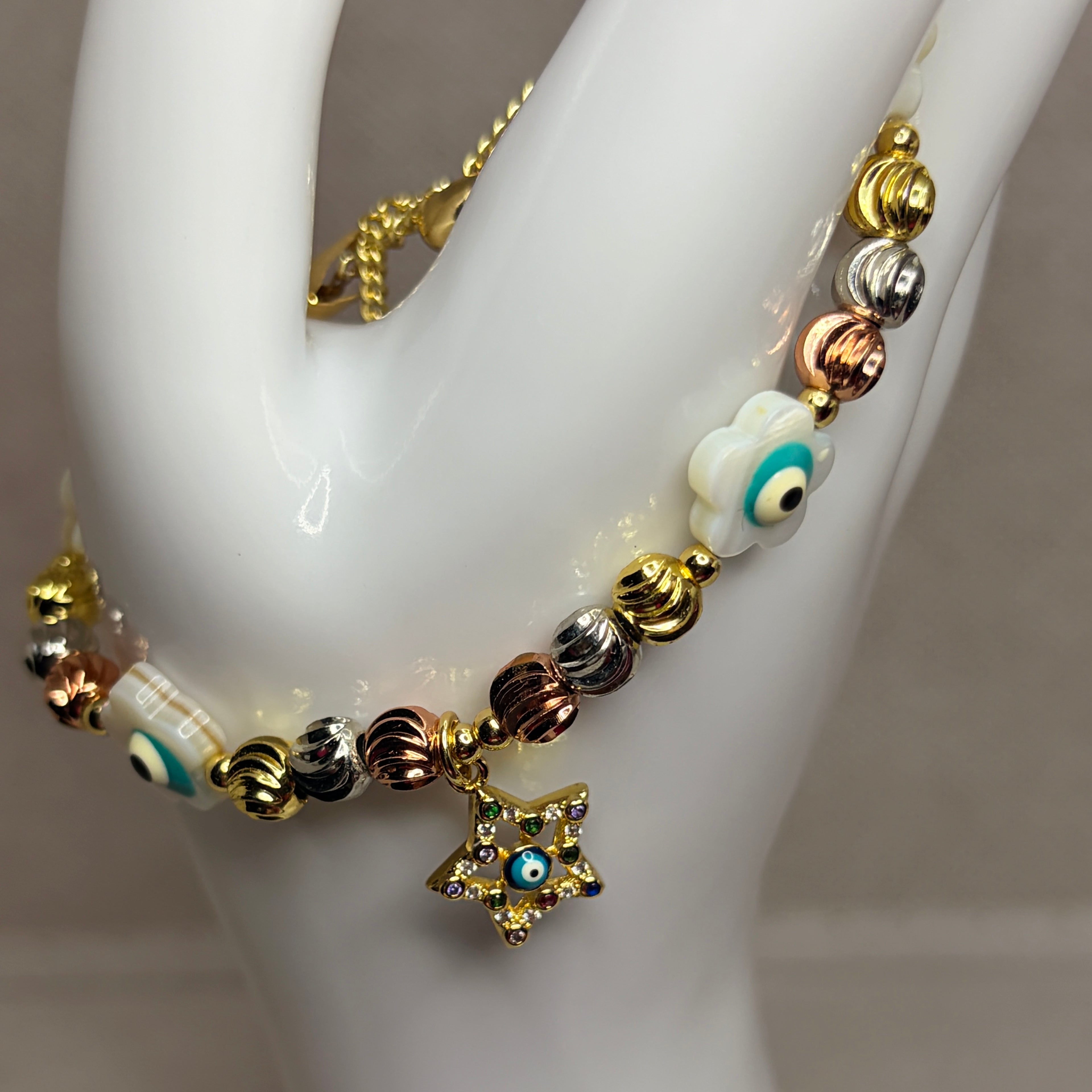 Pulsera ajustable ojo turco