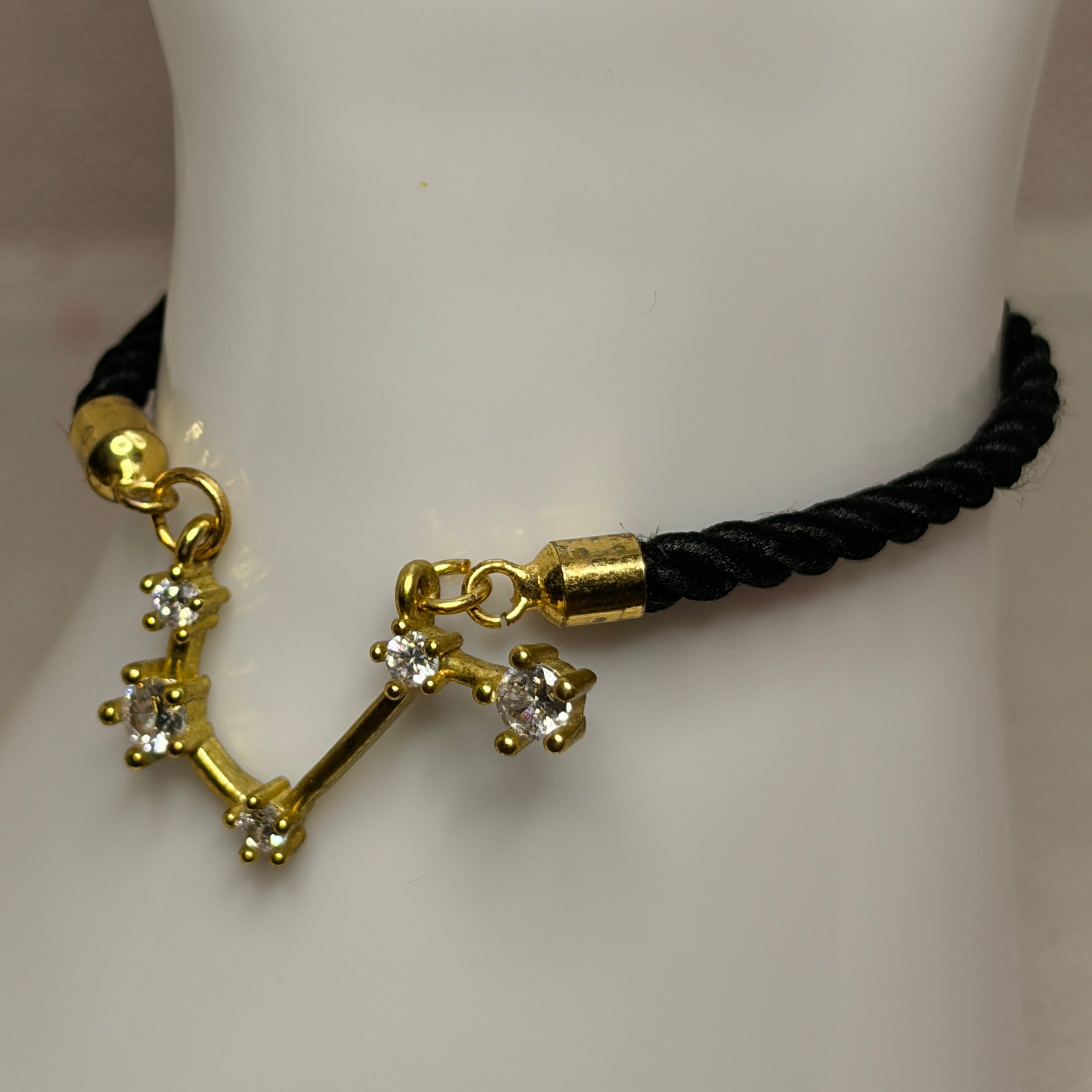 Pulsera cordón ajustable zirconia