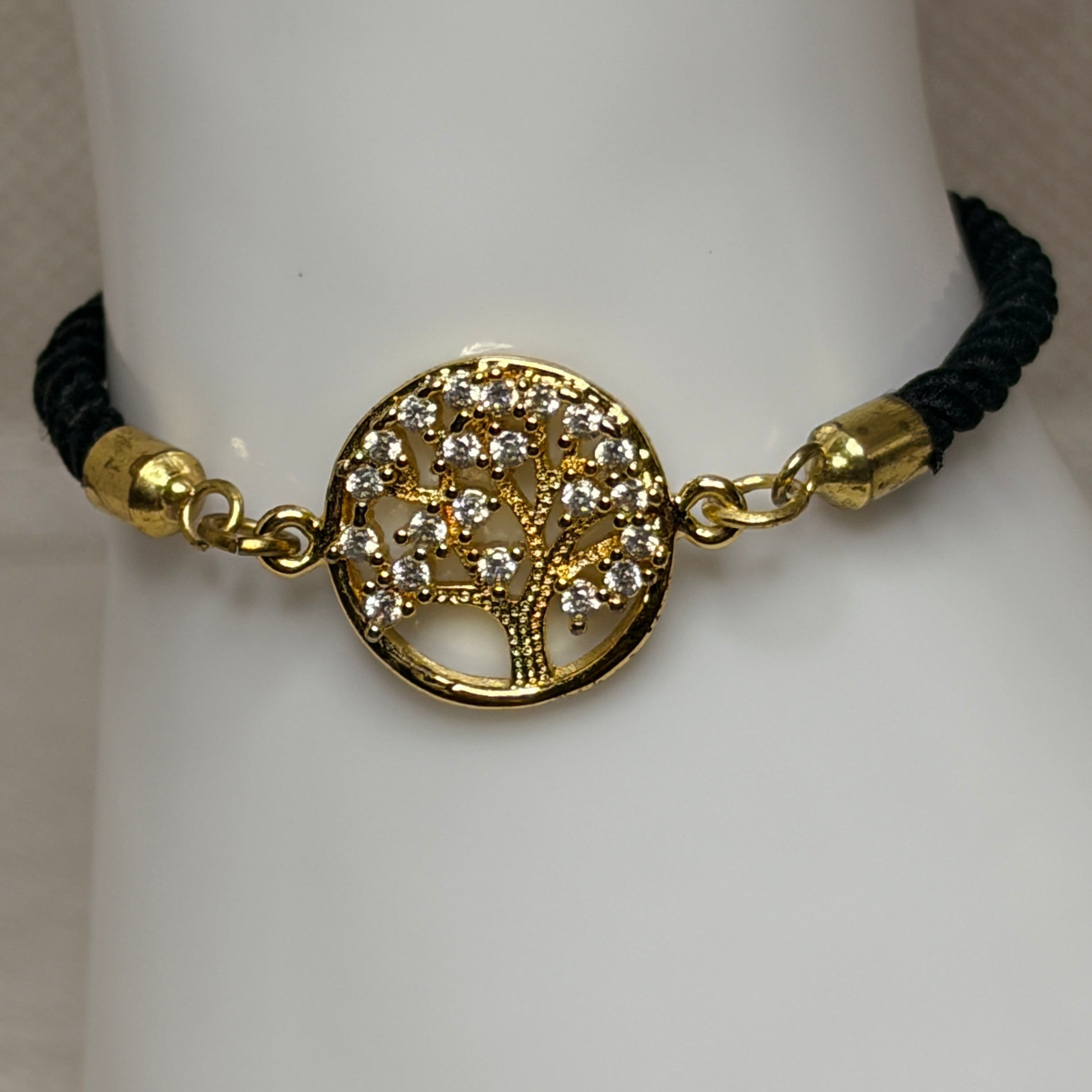Pulsera cordón ajustable zirconia