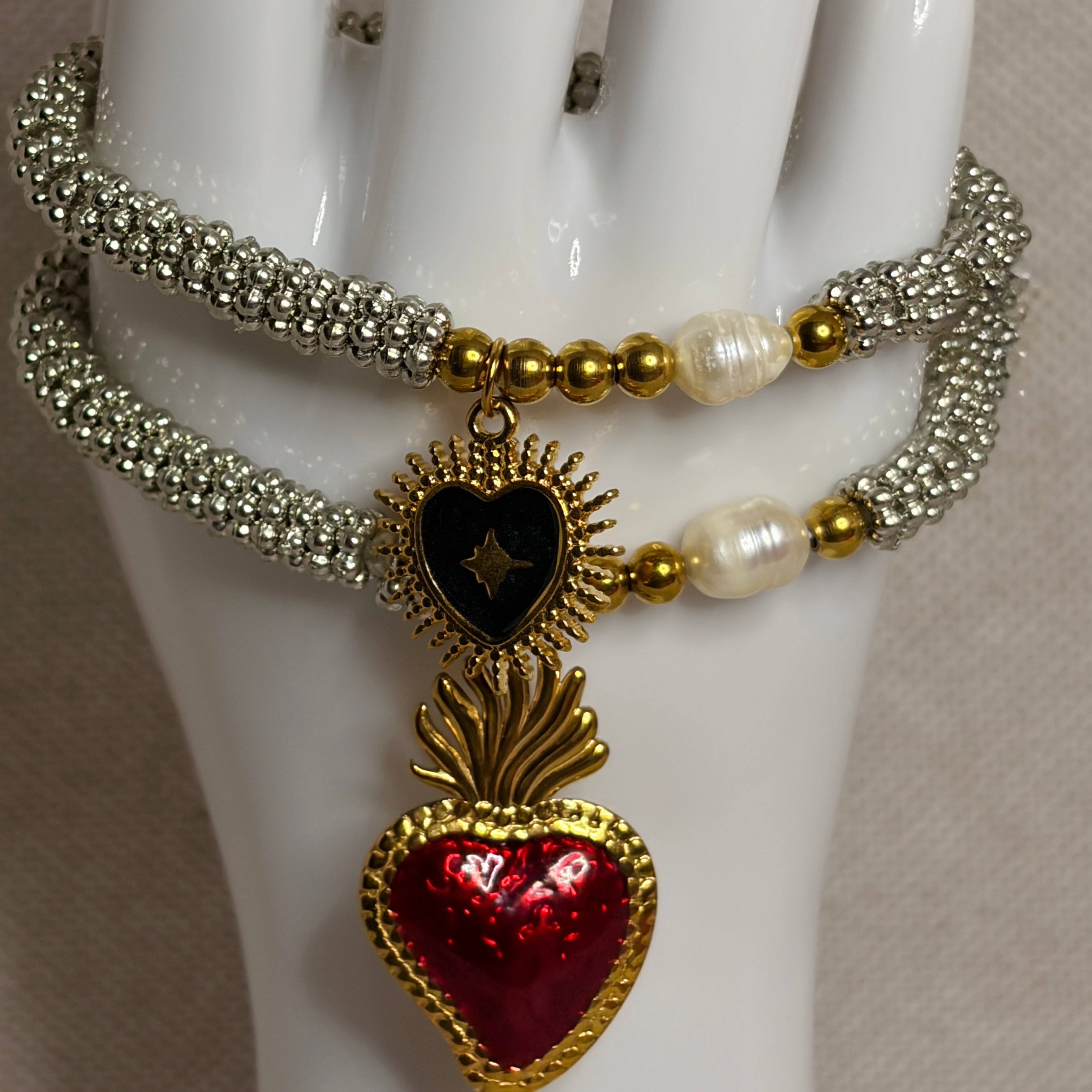 Pulsera elástico corazón