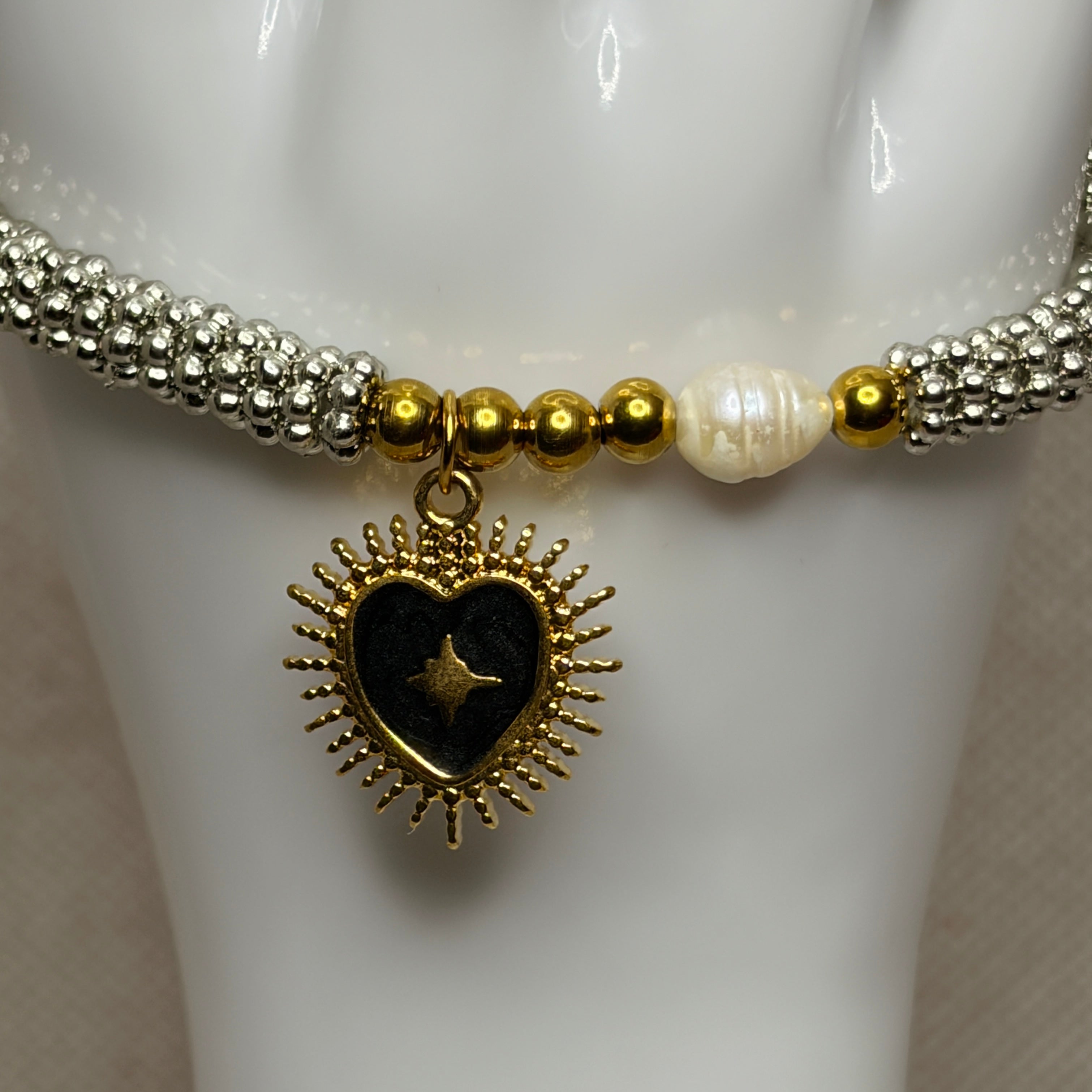 Pulsera elástico corazón