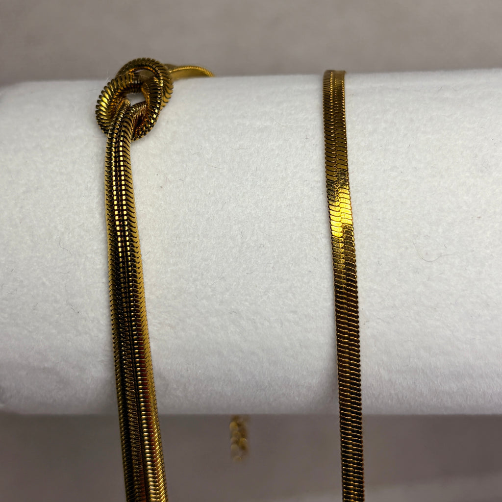 Pulsera tejido serpiente lisa