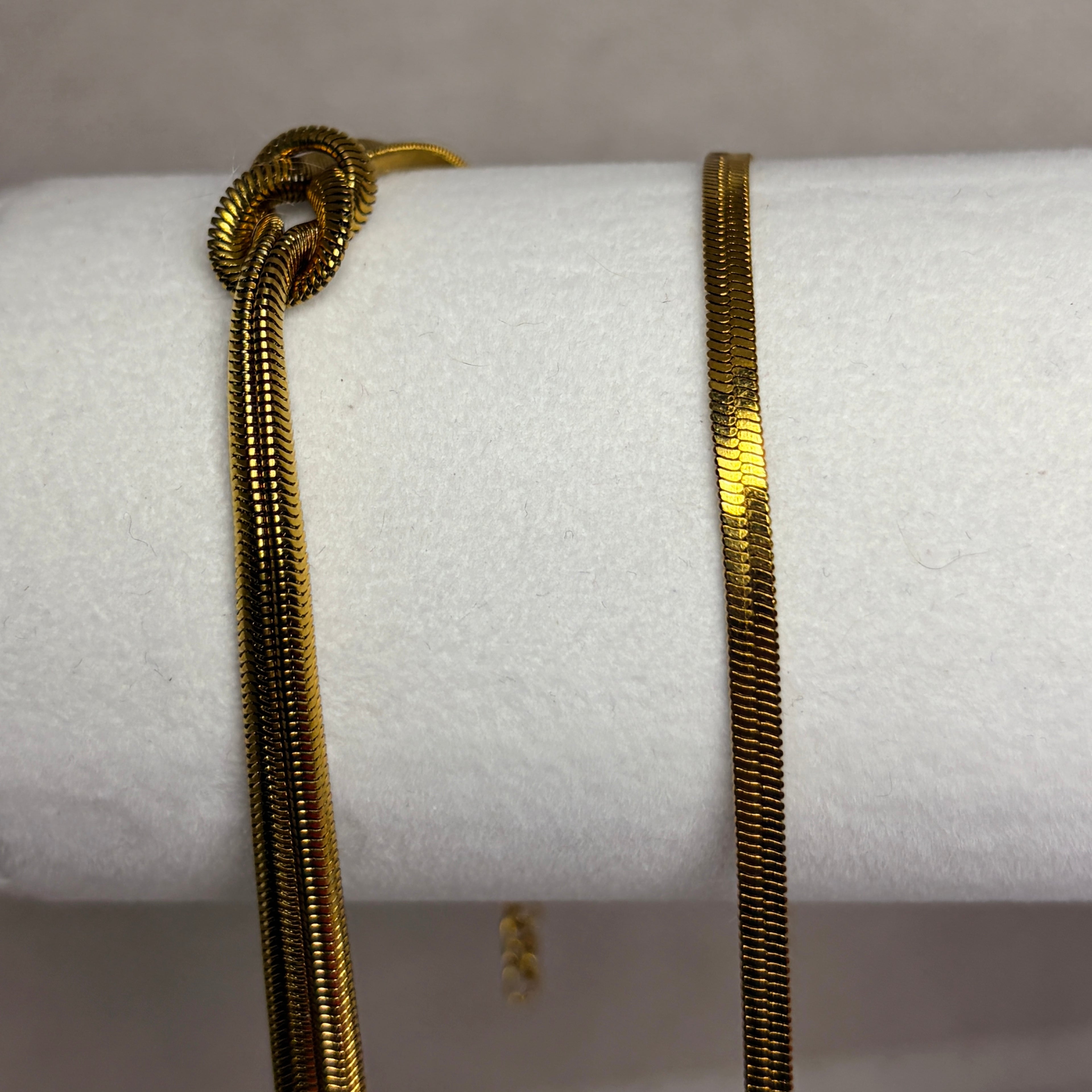 Pulsera tejido serpiente lisa