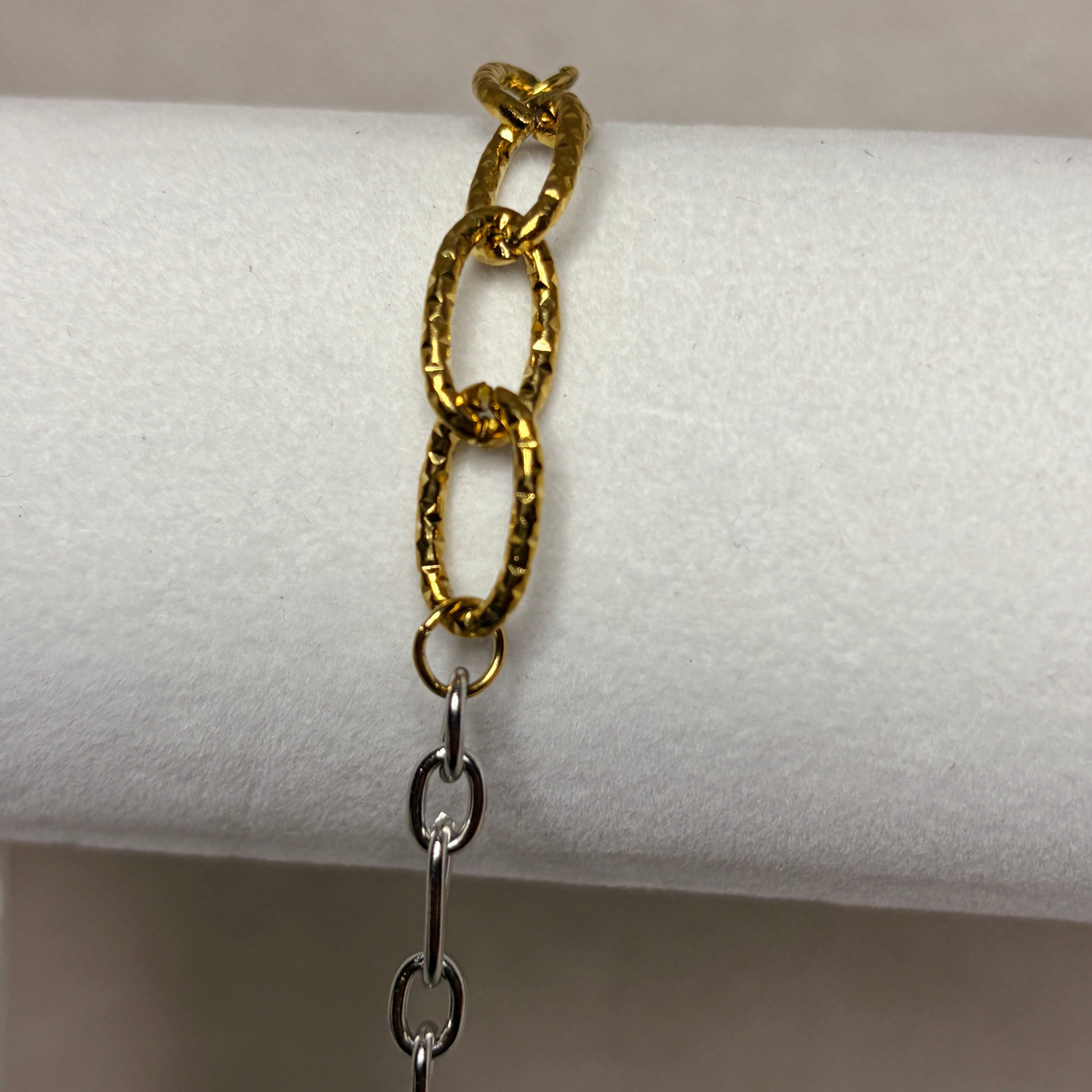 Pulsera cadena bicolor