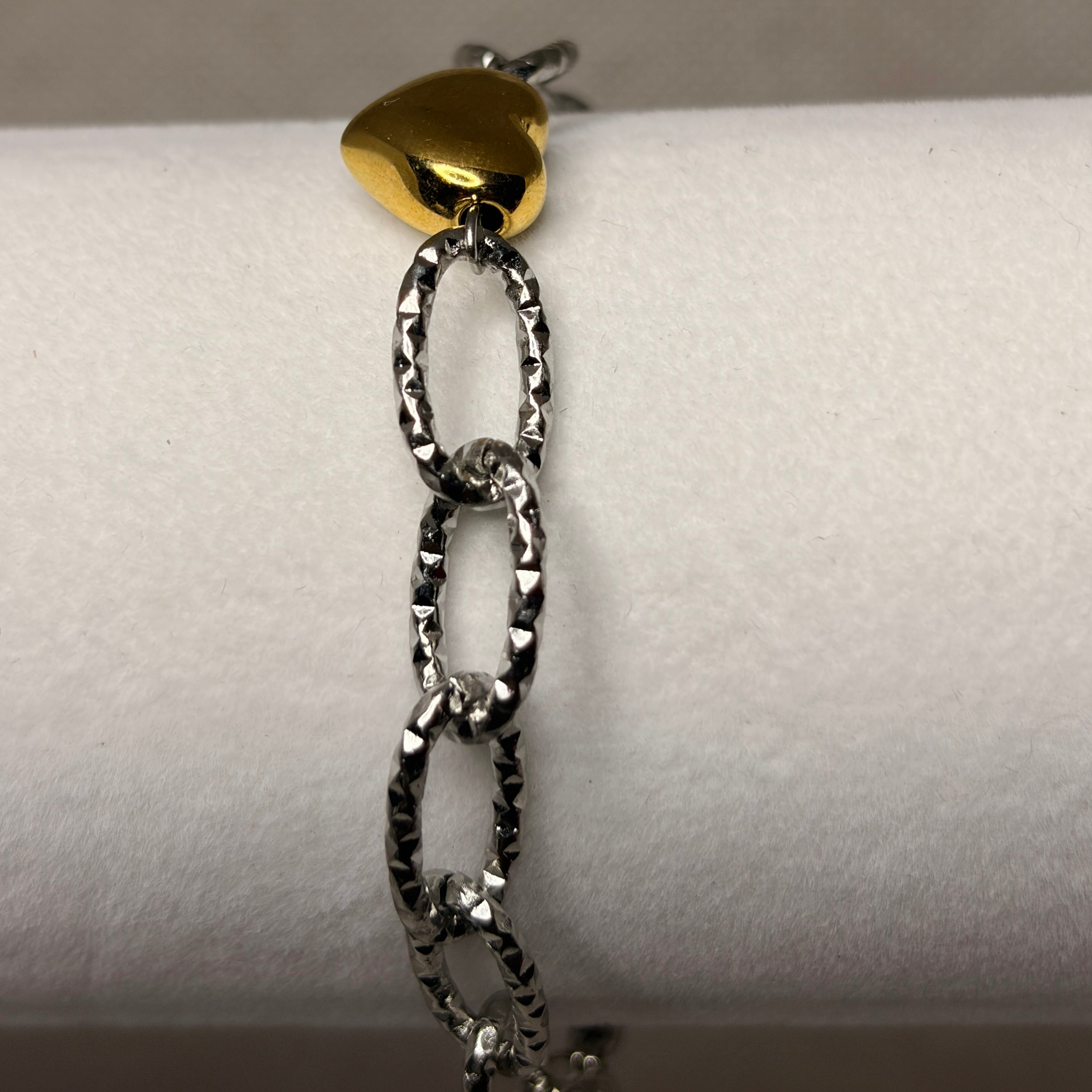 Pulsera cadena bicolor