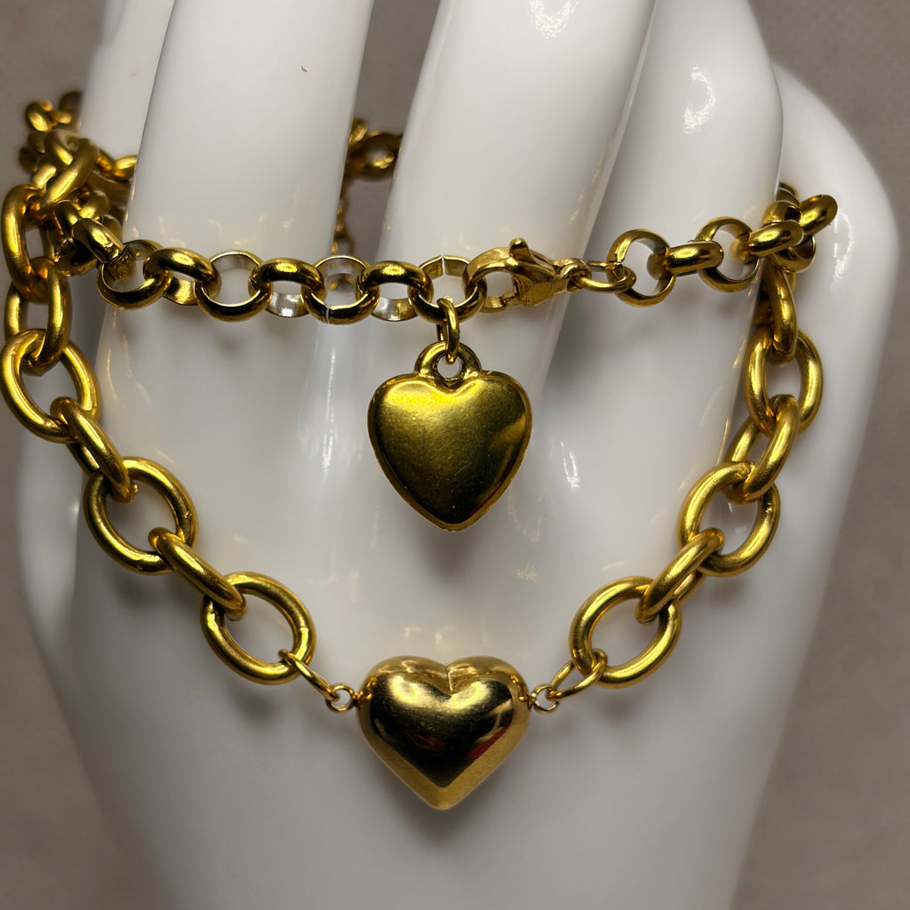 Pulsera cadena corazón