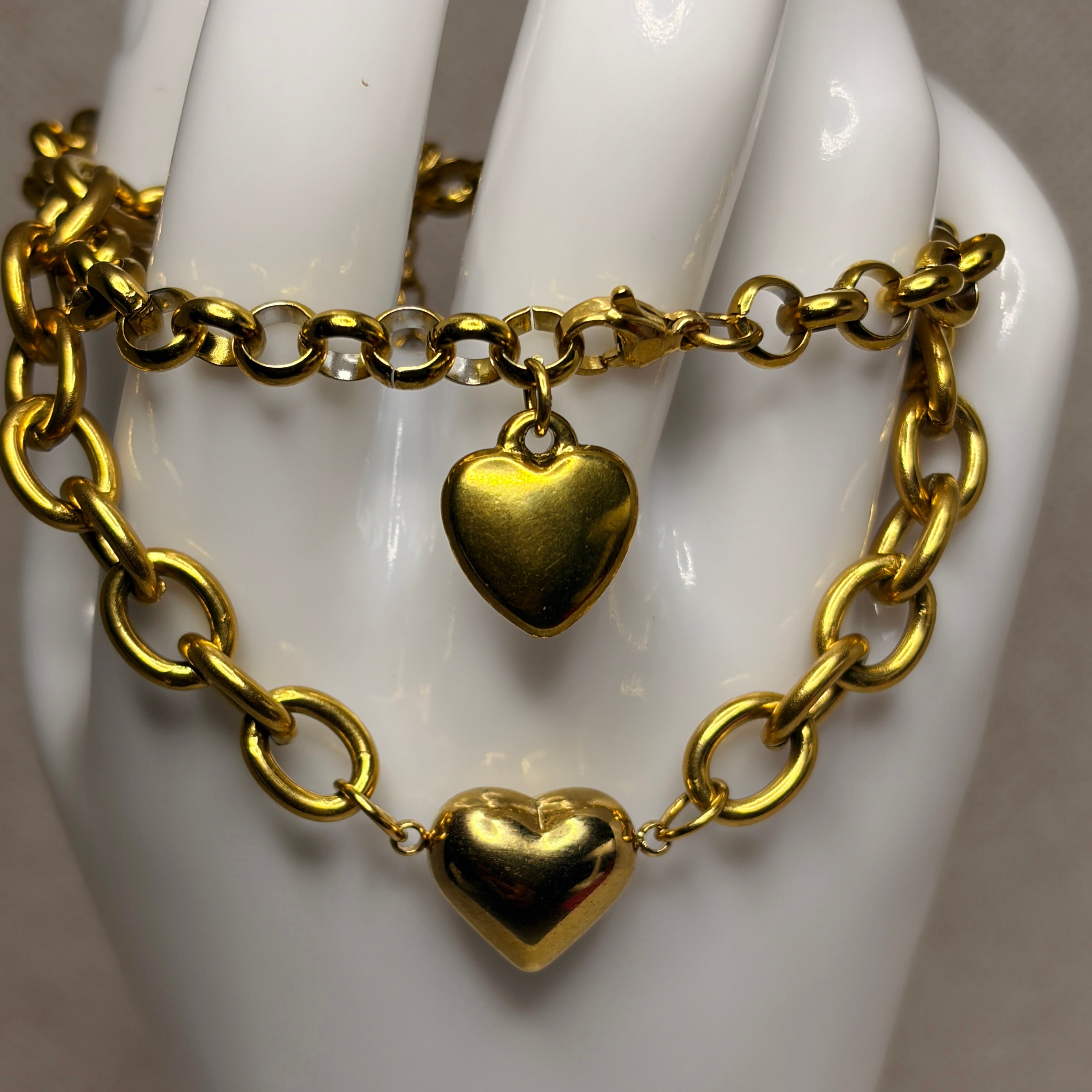 Pulsera cadena corazón